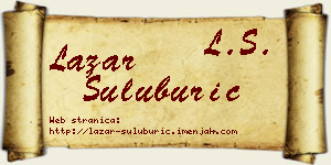 Lazar Šuluburić vizit kartica